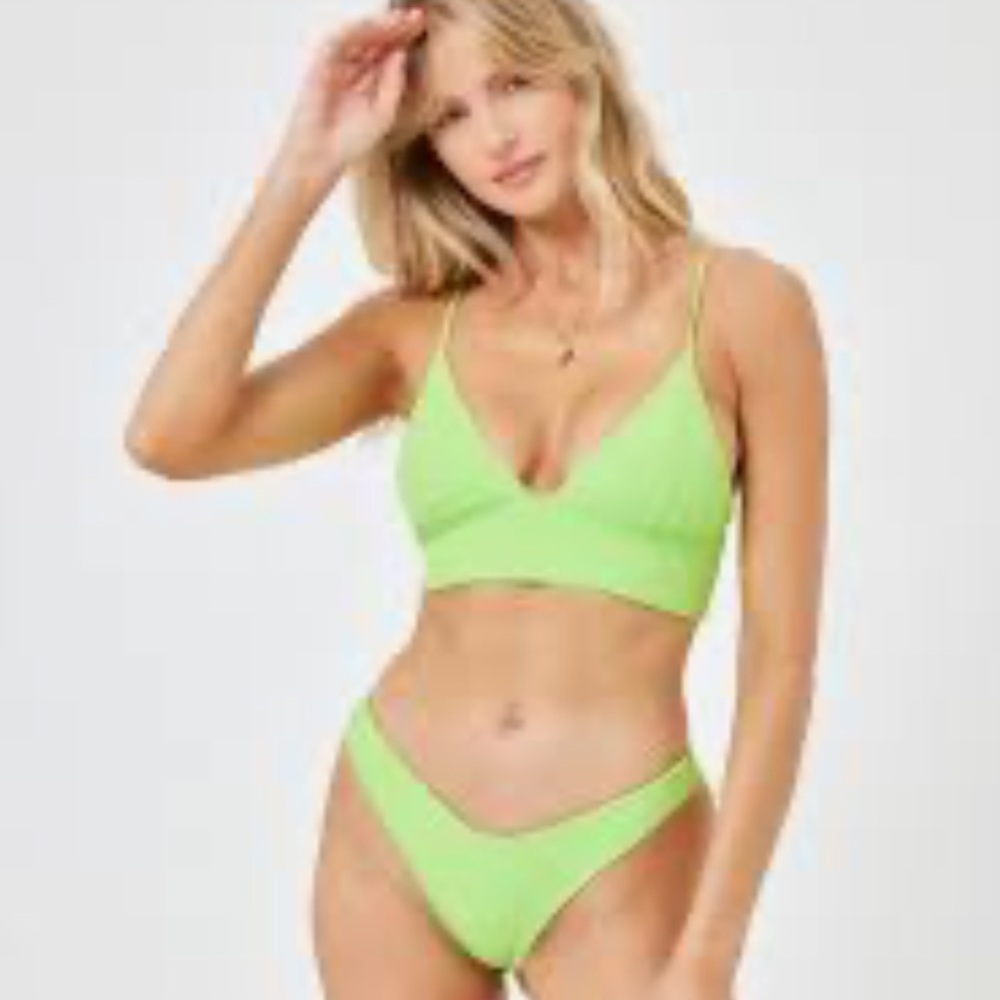 LSpace Pointelle Ribbed Bitsy Cut Bikini Bottom